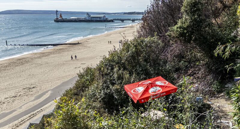 Fury as homeless camp springs up at coastal beauty spot
