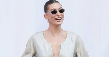 Hailey Bieber appears overwhelmed as HUGE crowd gathers for her Rhode x Sephora launch in NYC