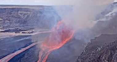 Hawaii's Kilauea volcano erupts with lava pouring out from multiple vents