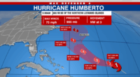 Humberto becomes a hurricane; development chances increase for system in Atlantic: NHC