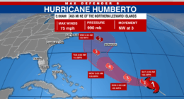 Humberto becomes a hurricane; development chances increase for system in Atlantic: NHC