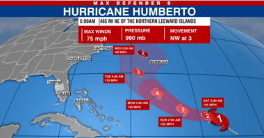 Humberto becomes a hurricane; development chances increase for system in Atlantic: NHC