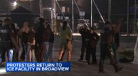 ICE Operation Midway Blitz: Protesters gather outside Broadview ICE facility amid Trump's Chicago immigration crackdown