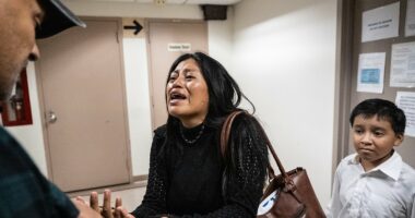 ICE agent tells woman 'Adios' before slamming her to the ground