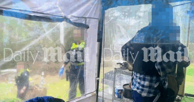 Images of accused gunman Dezi Freeman being arrested