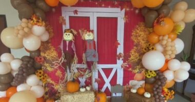 Indoor pumpkin patch fun at Nana Ana's Playhouse in Tampa