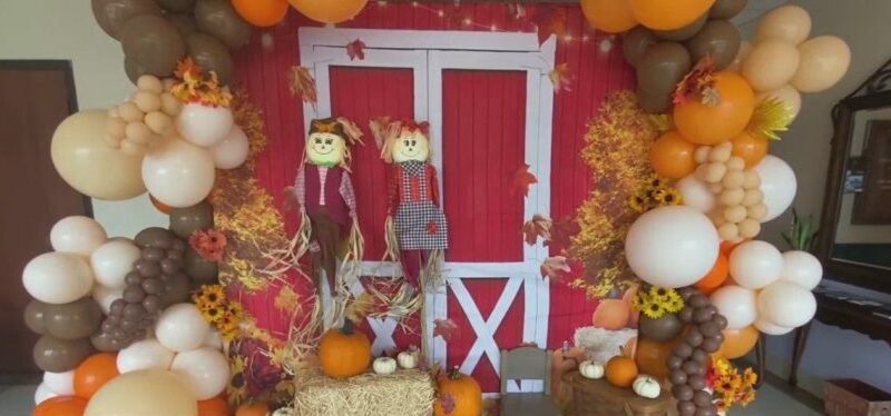 Indoor pumpkin patch fun at Nana Ana's Playhouse in Tampa