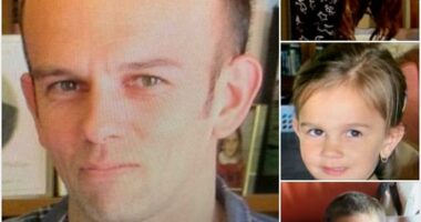 Tom Phillips first disappeared with his children Jayda, then 8, Maverick, 6, and Ember, 5, in September 2021. Pictured is a police appeal from the time