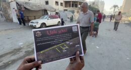 Israel Drops Leaflets Ordering Palestinians to Leave Gaza City