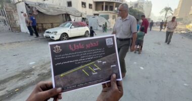 Israel Drops Leaflets Ordering Palestinians to Leave Gaza City