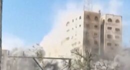 Israeli forces bomb high-rise building in Gaza City