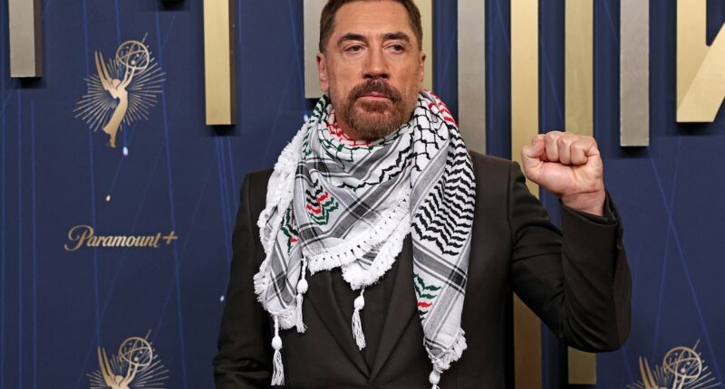 Javier Bardem leads stars supporting Palestine on Emmys red carpet