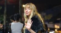 Jennifer Lawrence looks stylish in a fur cape as she heads out in NYC