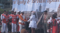 Just married: Browns fans tie the knot in Muni Lot during season opener