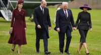 Kate and Melania seen expertly manoeuvring Windsor's grounds in heels
