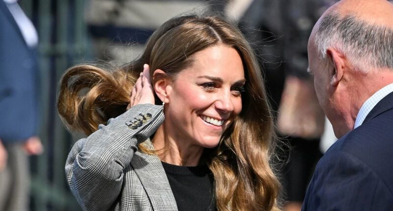 Kate steps out for engagement - after Harry's reunion with Charles