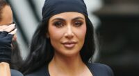 Kim Kardashian models a pirate look while flashing her tummy