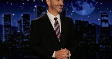 Kimmel tears up on return to late night show