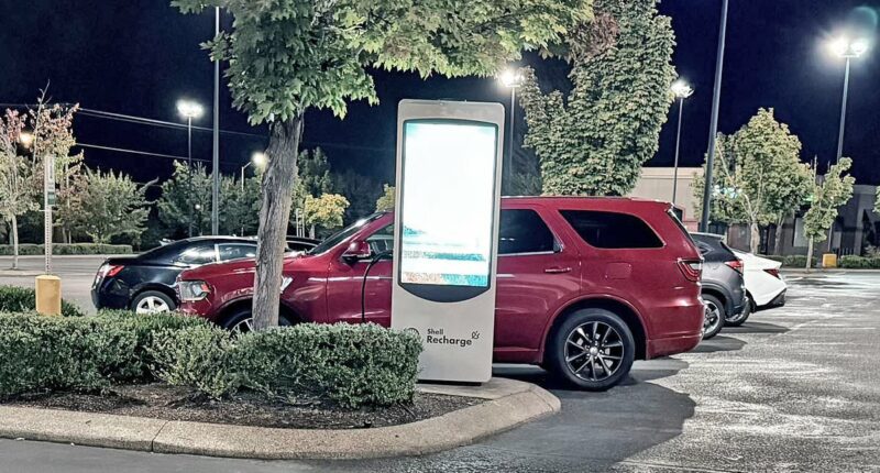 MAGA mom says she loves to block local EV charger with her gas truck