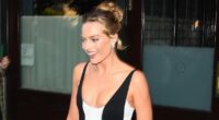 Margot Robbie steps out in cleavage-baring dress in New York