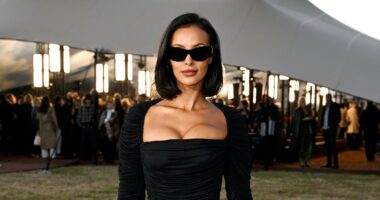 Maya Jama commands attention as she leads stars at Burberry LFW show