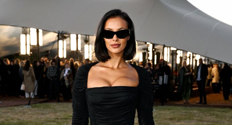 Maya Jama commands attention as she leads stars at Burberry LFW show