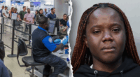 Miami airport chaos as woman grabs crying child from mother, wraps legs around boy to prevent escape
