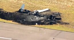 Midair plane crash kills one person near Colorado airport as both planes catch fire