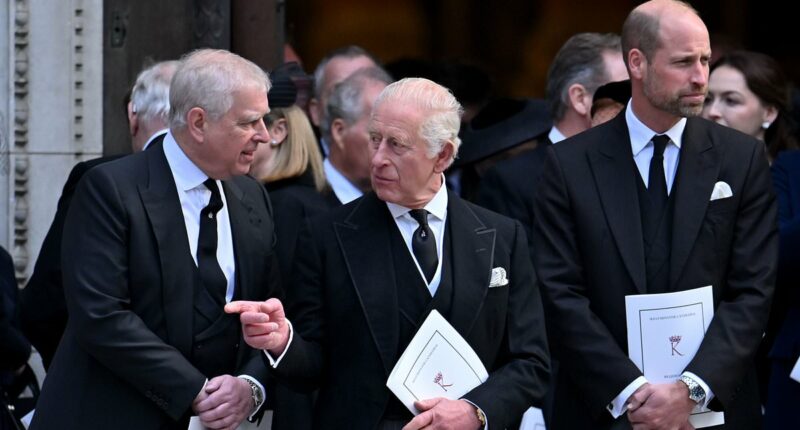 Moment Andrew was shunned by the Royals: An awkward exchange with William, an inappropriate grin and a joke at a funeral... the frosty atmosphere that says it all
