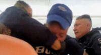 Moment Brit stag group is thrown off Ryanair flight by French police