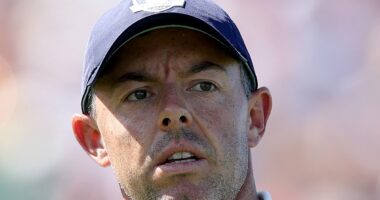Moment McIlroy appears to make lewd gesture towards US hecklers