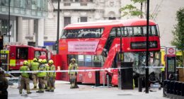 Multiple injured after bus crash near London station