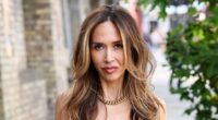 Myleene Klass wows in sheer black lace dress at the Sky Arts Awards