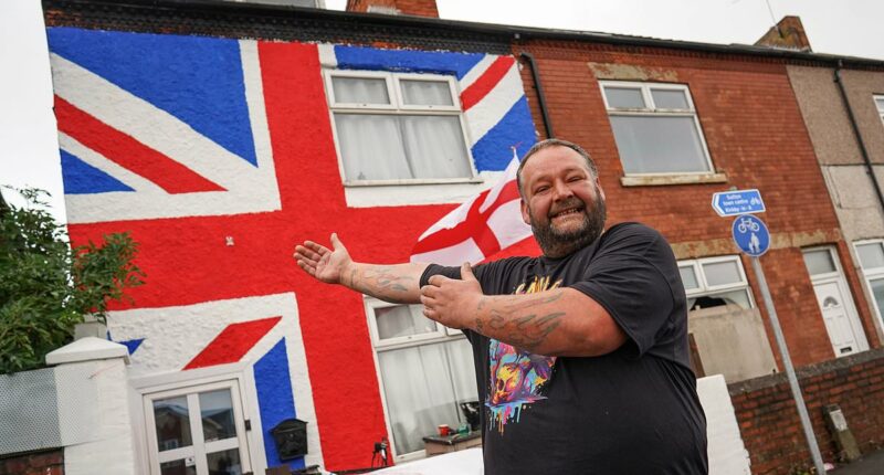 Neighbours' fury after homeowner paints Union Jack on his house