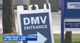 New temporary Illinois Secretary of State DMV to open in Orland Park Monday