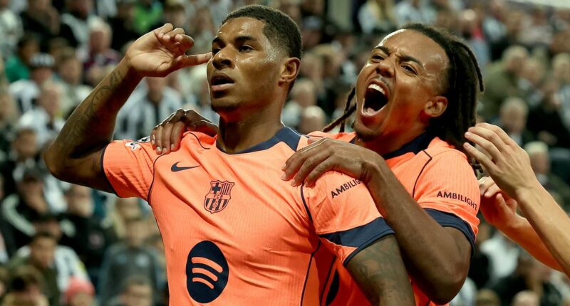 Newcastle 1-2 Barcelona: Marcus Rashford steals the show to provide Magpies with harsh reality check on Champions League return, writes IAN HERBERT - and Hansi Flick says there's MORE to come from Man United outcast