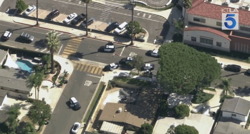 Officer shoots brick-wielding man outside California elementary school