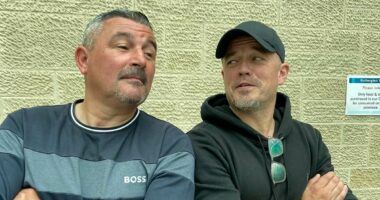PLAY IT AGAIN, BOYS! Former Old Firm rivals Miller and Donnelly are relishing their latest appearance on the big stage, even if it brings more nerves than taking the field in Glasgow derby