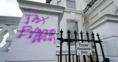 PM hits out at 'appalling' vandalism at Angela Rayner's flat