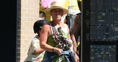 Pink, 45, looks healthy after medical condition