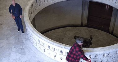 Police release video of men who 'permanently' damaged Anzac Memorial