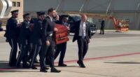 Powerful moment J.D. Vance carries Charlie Kirk's coffin