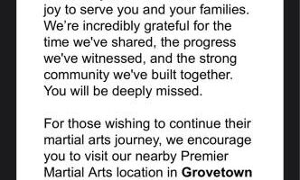 Premiere Martial Arts closes 3 locations, students in limbo