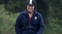 Prince Andrew seen grinning while riding in Windsor - just days after being criticised over his 'jolly demeanour' at the Duchess of Kent's funeral