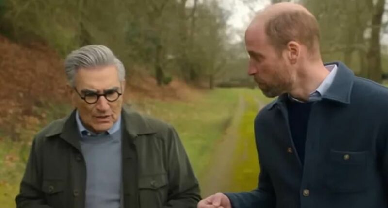 Prince William jokes about getting drunk with Eugene Levy as he appears in trailer for new series of Schitt's Creek star's travel show