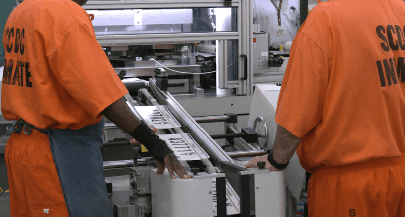 Prison to production: SC inmates build plates, signs