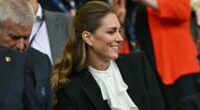 Revealed: How Kate Middleton made a 'smart and practical' switch with her newly-dyed blonde hair at the rugby - after some royal fans thought she'd gone 'brunette' again