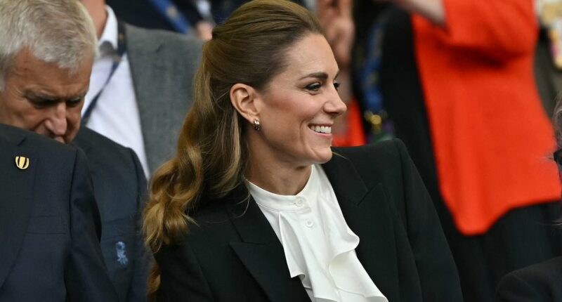 Revealed: How Kate Middleton made a 'smart and practical' switch with her newly-dyed blonde hair at the rugby - after some royal fans thought she'd gone 'brunette' again