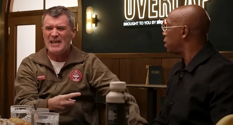 Roy Keane and Ian Wright clash AGAIN: Ex-Arsenal star fires X-rated response about Man United after hitting back at his fellow pundit over 'refusal' to criticise Gunners in heated row