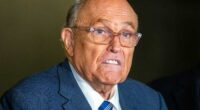 Rudy Giuliani leaves the hospital after being injured in a car crash in New Hampshire